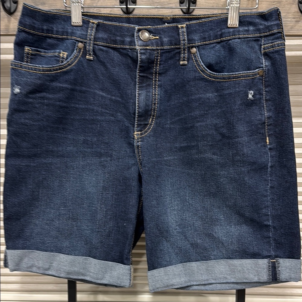 Dark Blue Denim Shorts